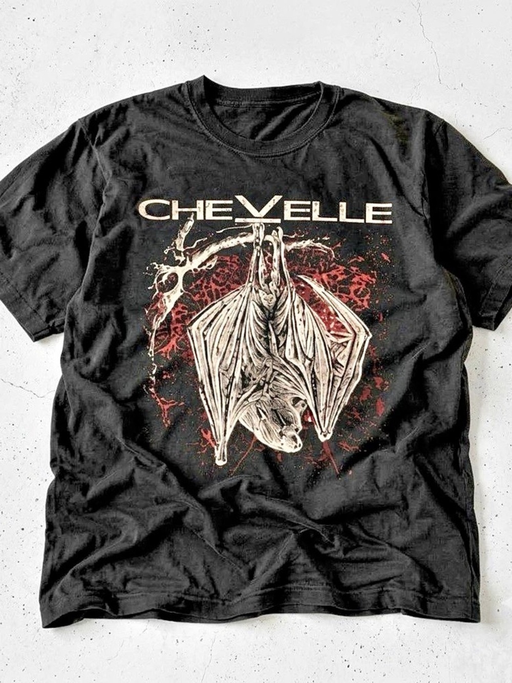 Gildan reprinted shirt, CHEVELLE Bat Tee Graphic T-Shirt Black